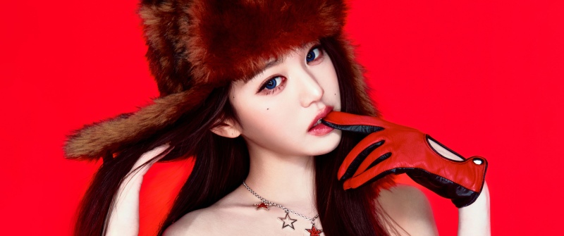 Jang Wonyoung, 5K, Red background, IVE (K-pop)