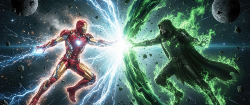 Iron Man vs Doctor Doom, 5K, Marvel Comics, Avengers: Doomsday, Iron Man, Doctor Doom
