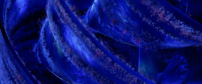 Abstract art, Deep blue, Swirls, Organic, Futuristic, Blue abstract, 3D Render, Microsoft Design