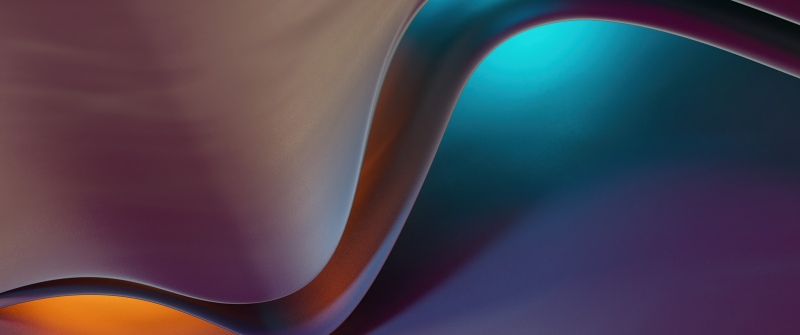Metallic, Waves, Smooth, Curves, 3D Render, 5K, Spectrum, Fluid abstract