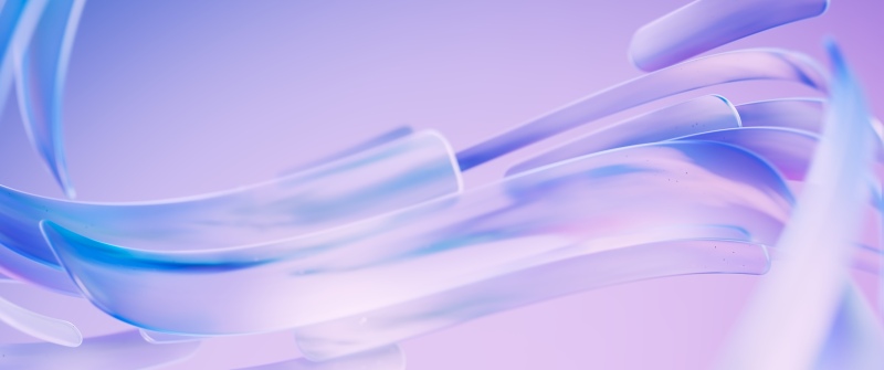 Glossy, Refraction, Gradient background, Fluidic, Purple, Blue, Translucent, Modern, Microsoft Design