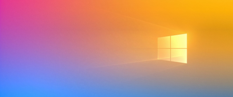 Windows 10, Yellow gradient, Gradient background, Vibrant, 5K, Windows logo