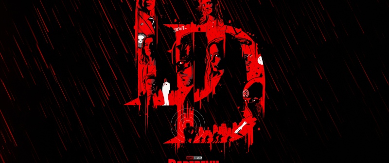 Daredevil: Born Again, Dark red, Artwork, Season 2, 2026 Games, 5K