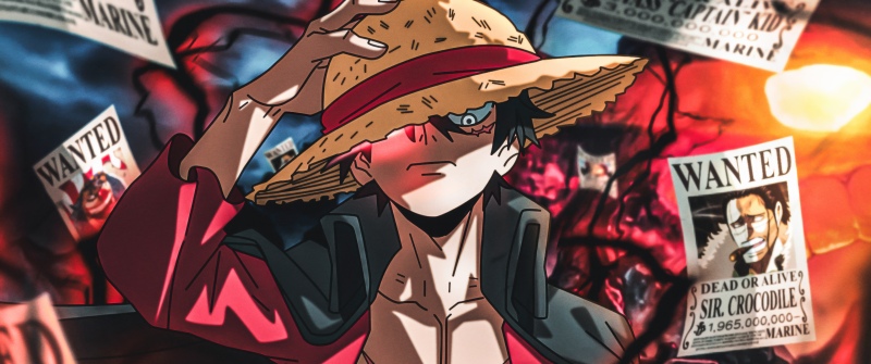 Monkey D. Luffy, Illustration, Straw Hat Pirates, 5K, Artwork, One Piece