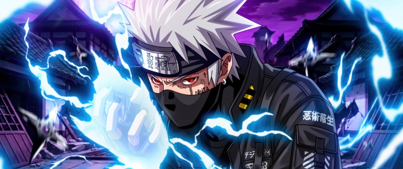 Kakashi Hatake, Lightning Blade, Naruto, 5K