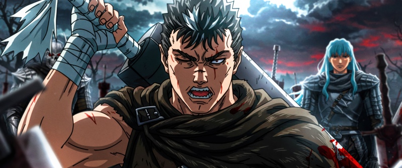 Guts, Battle, Dragon Slayer, Berserk, 5K