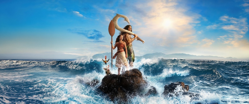 Moana (2026), Ultrawide, Dwayne Johnson, Catherine Laga'aia, 2026 Movies, Movie poster