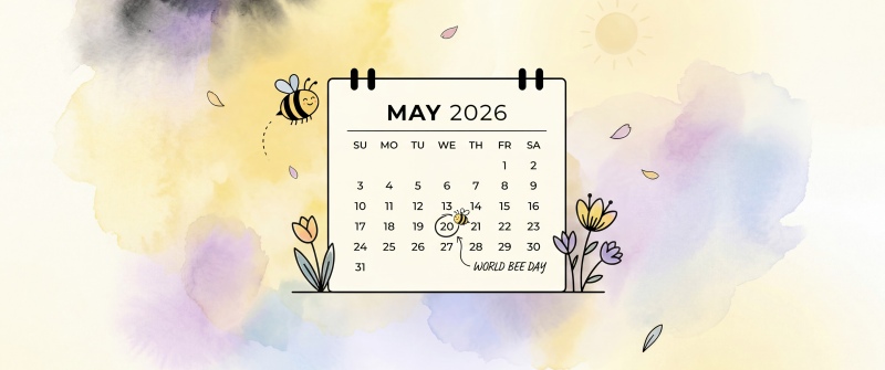 May 2026 Calendar, World Bee Day