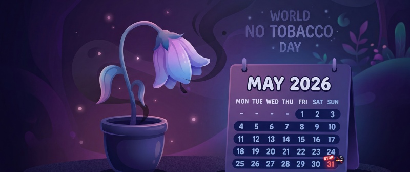 May 2026 Calendar, World No Tobacco Day