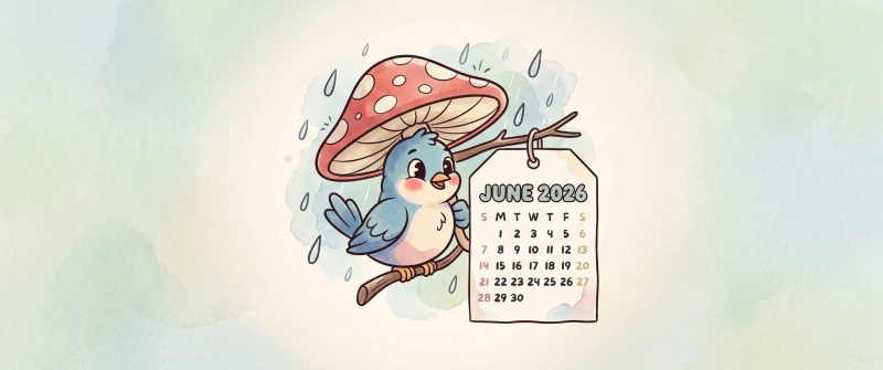 Cute June 2026 Calendar wallpaper