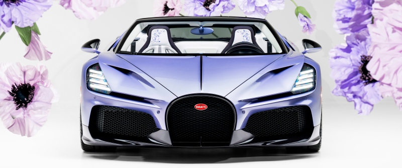 Bugatti W16 Mistral Roadster, 2026, One off cars, 5K, Purple car