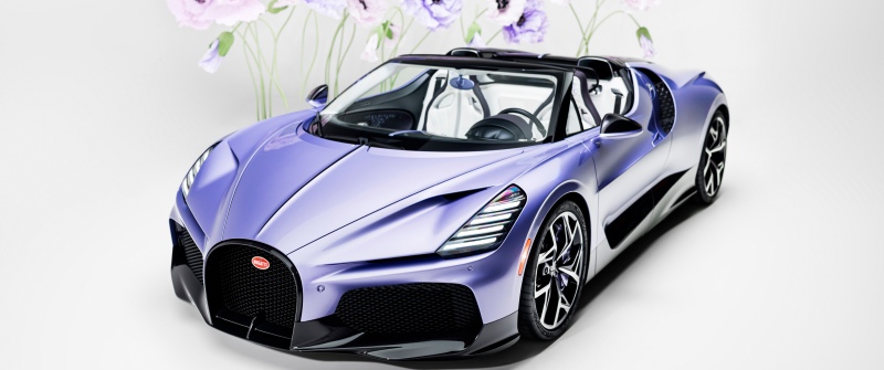 Bugatti W16 Mistral Caroline, 2026, One off cars, Roadster, 5K, Purple aesthetic