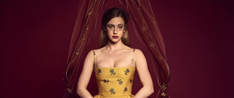 Lili Reinhart, 8K, Hunger Magazine, Red background, 5K