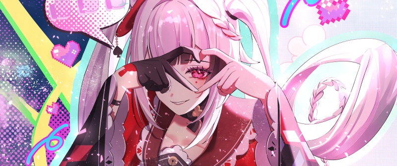 Sparxie, Honkai: Star Rail, Anime girl, 5K, Pink hearts, Love hearts