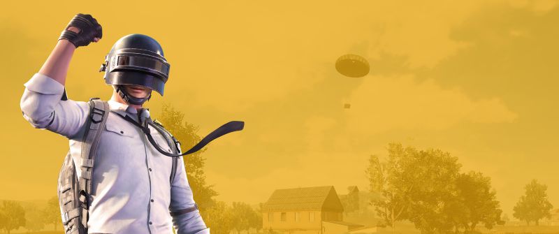 PUBG MOBILE, Level 3 helmet, PlayerUnknown's Battlegrounds, Yellow background