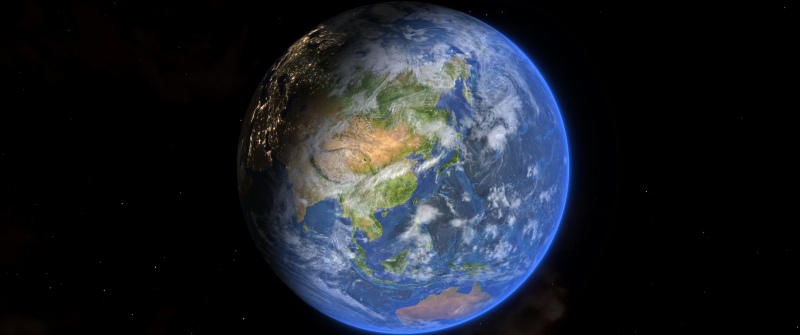 Planet Earth, Dark background, Huawei MatePad Edge, Stock, 5K