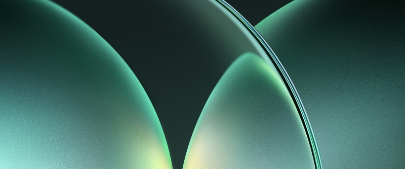 Sage green abstract, Dark theme, Modern design, Honor MagicBook Pro, 5K