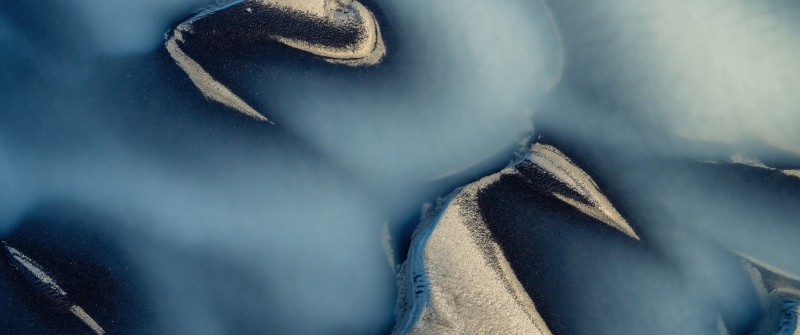 Glacial Sediments, Aluminium OS stock wallpaper