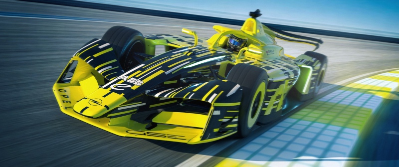 Opel GSE 27FE Prototype, 2026, 5K, Formula E racing car, Neon yellow