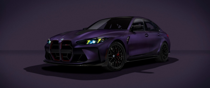 BMW M3 CS Handschalter, 2027, Dark purple, Purple car, 5K, BMW M3 CS