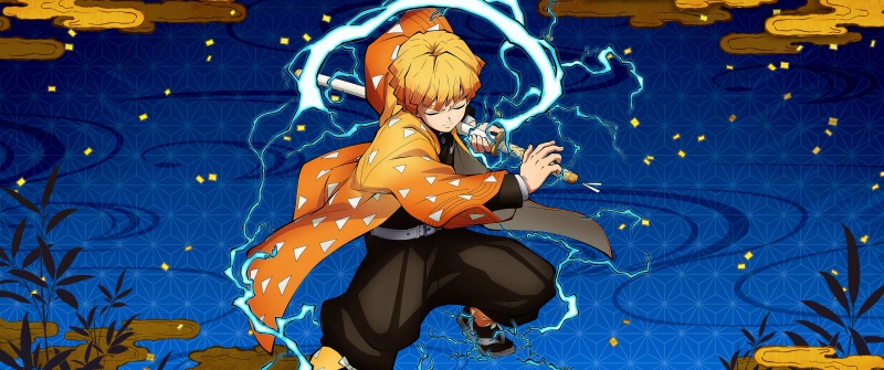 Zenitsu Agatsuma, Iconic, Demon Slayer: Kimetsu no Yaiba, Thunder Breathing, 5K, 8K