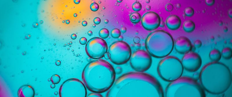 Bubbles, Spectrum, Colorful, Teal, Turquoise, Pink