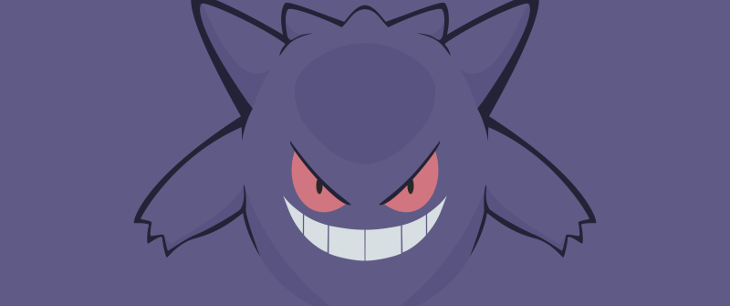 Pokémon, Purple Gengar, Minimalist