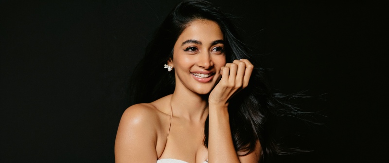 Pooja Hegde, Dark background, 8K, Indian actress, 5K