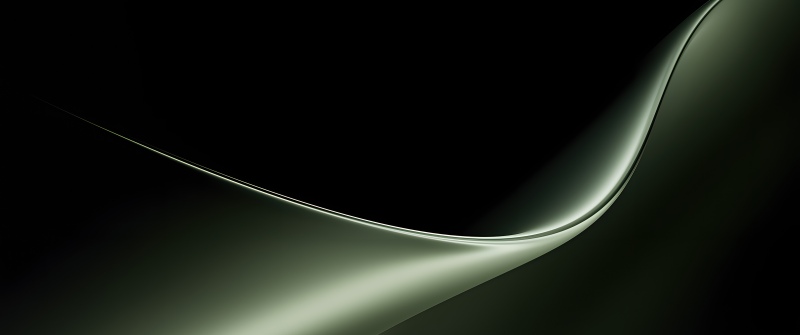 Abstract Waves, Green abstract, Microsoft Surface Laptop, Stock, 5K, Black background, Dark abstract, Metallic