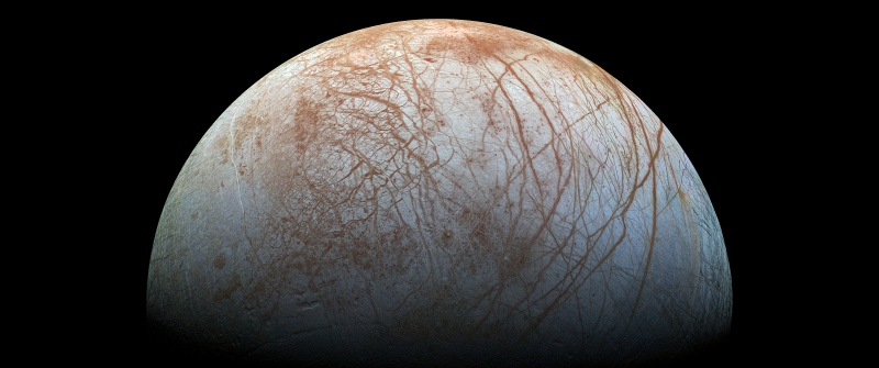 Europa, Jupiter Moon, 5K, Black background, NASA