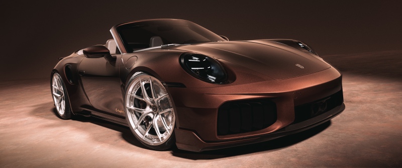 Porsche 911 Turbo S, Brown aesthetic, Brown background