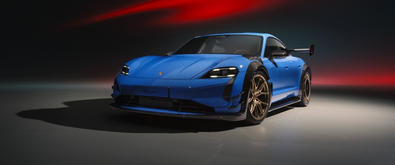 Porsche Taycan Turbo GT, 2026, Manthey Performance Kit, 5K, Dark background