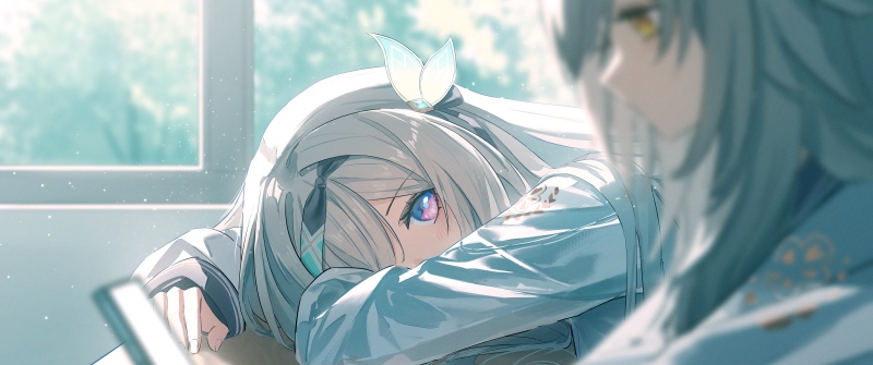 StelleFly, Honkai: Star Rail, Anime girl, Sad mood, Firefly (Honkai: Star Rail)