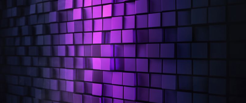 3D background, Squares, Purple light, Metal, Aesthetic