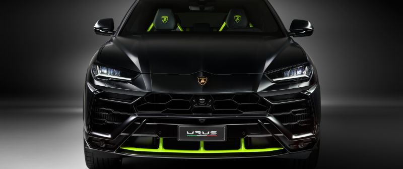 Lamborghini Urus Graphite Capsule, 5K, 2021, Dark background, Black cars, 8K