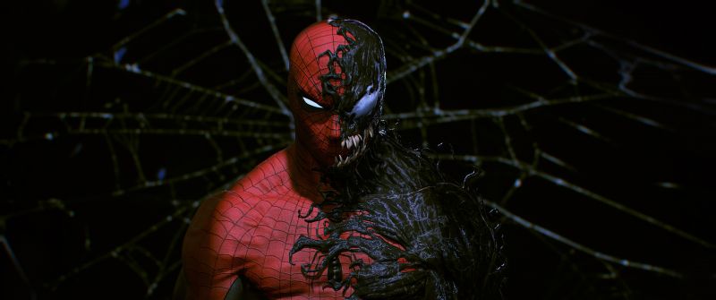 Spider-Man, Venom, Black background, Marvel Superheroes, Marvel Comics, Spiderman
