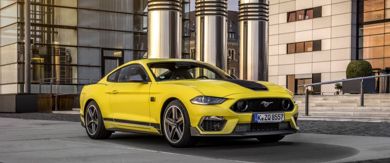 Ford Mustang Mach 1, Yellow cars, 2021, 5K
