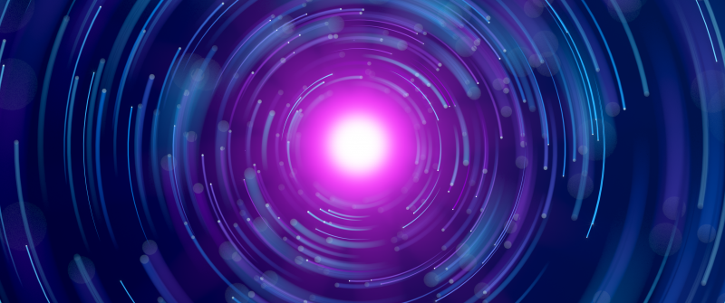 Spiral, Glowing, Purple, Circles, Blue, Experiment, Render