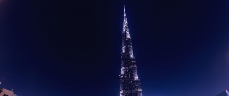 Burj Khalifa, Night time, United Arab Emirates, Dubai, Modern architecture, Cityscape, City lights, Skyscrapers