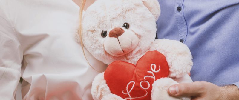 Teddy bear, Couple, Heart, Valentine, Romantic, Cute Bear, 5K, February