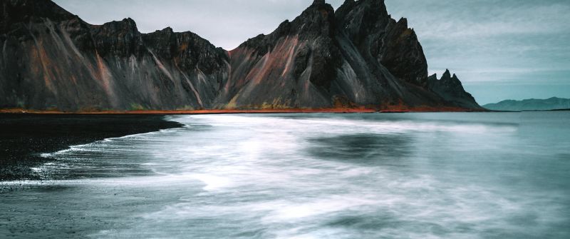 Rocks, Seashore, Beach, Iceland, 5K, 8K