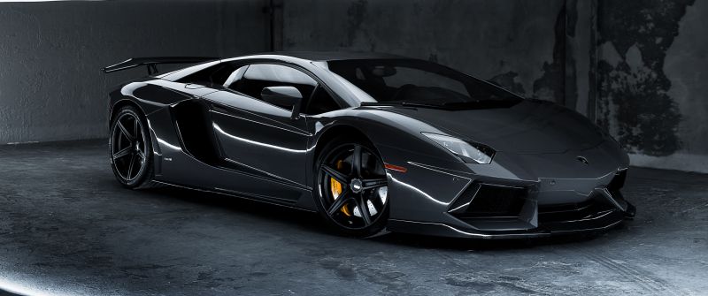 Lamborghini Aventador, Grey, CGI