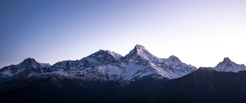 Poon Hill, Nepal, Himalayas, Hill Station, Snow covered, Mountain range, Glacier, Peaks, Mountain View, 5K