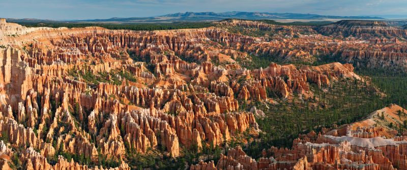 Bryce Canyon National Park, Utah, Rock formations, Bryce Point, Landscape, Scenery, Sunrise, Blue Sky, Tourist attraction, Travel, 5K, Western