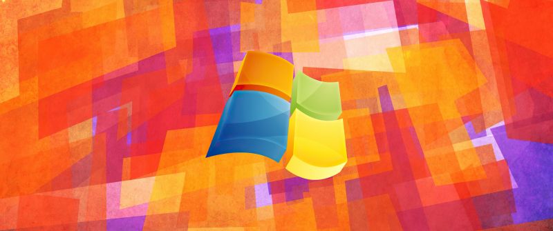 Windows logo, Windows XP, Colorful background, Abstract background