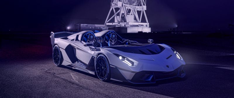 Lamborghini SC20, Supercar, 2021, Full moon, Night
