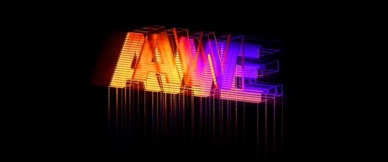 Neon sign, Colorful, Black background, AMOLED, Neon typography