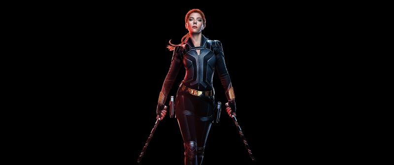 Black Widow, AMOLED, Scarlett Johansson, Black background, 2020 Movies, 5K, 8K