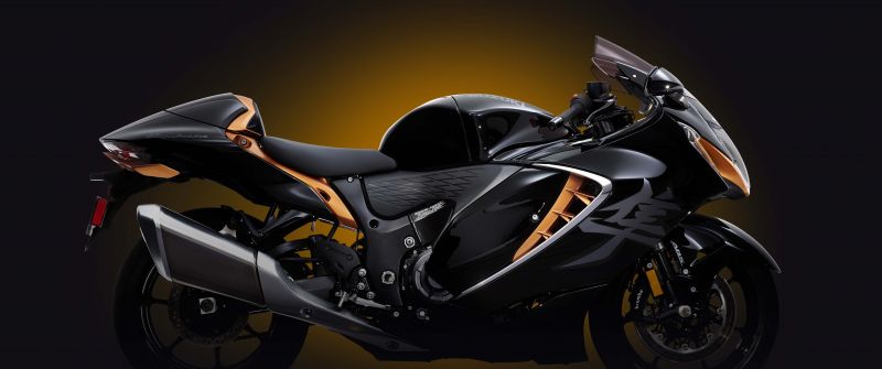 Suzuki Hayabusa, Superbikes, 2022, Dark background, 5K