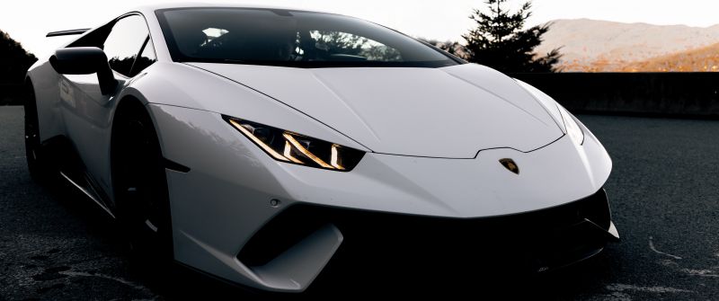 Lamborghini Huracan, Evening, Dark, 5K